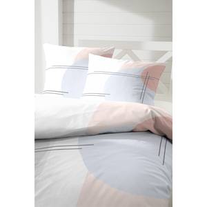 Parure de lit en percale Ensley Coton - Saumon - 135 x 200 cm + oreiller 80 x 80 cm