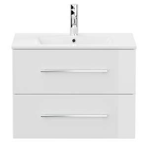 Meuble avec vasque Homeline Blanc brillant - Largeur : 70 cm