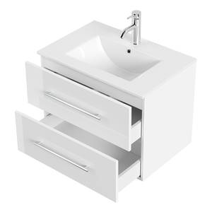 Meuble avec vasque Homeline Blanc brillant - Largeur : 70 cm