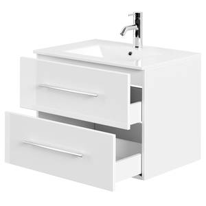 Meuble avec vasque Homeline Blanc brillant - Largeur : 70 cm