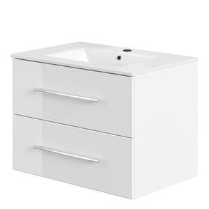 Meuble avec vasque Homeline Blanc brillant - Largeur : 70 cm