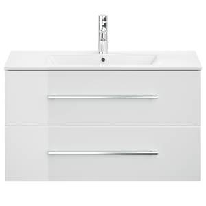 Meuble avec vasque Homeline Blanc brillant - Largeur : 90 cm
