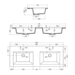 Waschtisch Homeline Anthrazit - Breite: 120 cm