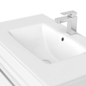 Salle de bain Homeline II (5 éléments) Avec éclairage - Blanc brillant