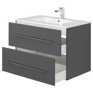 Salle de bain Homeline II (5 éléments) Avec éclairage - Anthracite