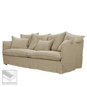 Sofa Wassy I (3-Sitzer) Leinen - Sandgrau