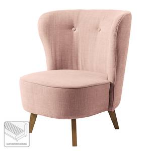 Fauteuil Inko I fluweel - Lichtroze - Beige