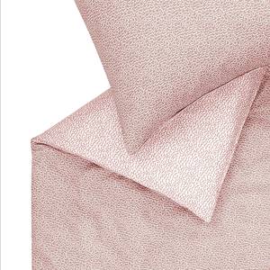 Parure de lit en satin mako Waterfall Coton - Rose clair - 155 x 220 cm + oreiller 80 x 80 cm