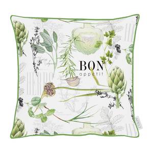 Housse de coussin 7188 Coton - Blanc / Vert - 40 x 40 cm