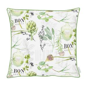 Coussin 7188 Coton - Blanc / Vert - 48 x 48 cm