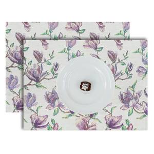 Sets de table 6901 (lot de 2) Tissu mélangé - Blanc / Lilas