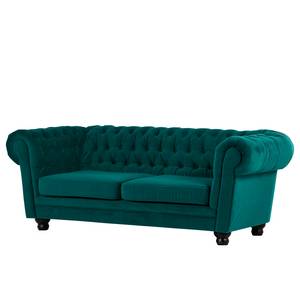 Sofa Baille (2-Sitzer) Samt - Petrol