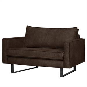 Fauteuil Liel Microfibre Priya: Marron foncé