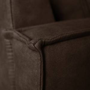 Fauteuil Liel Microfibre Priya: Marron foncé