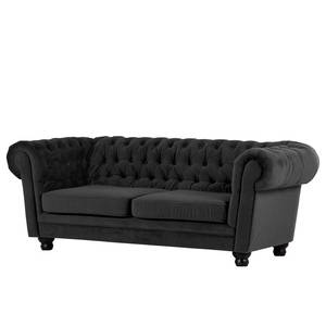 Sofa Baille (2-Sitzer) Samt - Schwarz