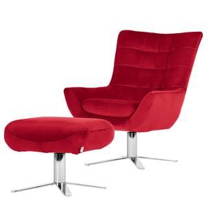 Fauteuil Chassy II fluweel - Rood