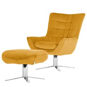 Fauteuil Chassy II Velours - Jaune doré