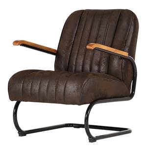 Fauteuil Morrison microvezel - Donkerbruin