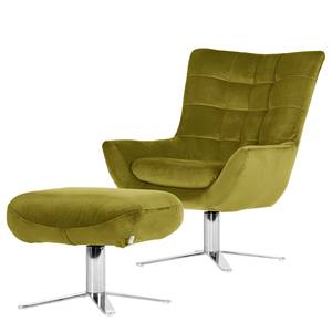 Fauteuil Chassy II fluweel - Fijn golvend avocado