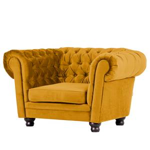 Fauteuil Baille fluweel - Goudgeel