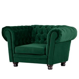 Fauteuil Baille fluweel - Antiek groen