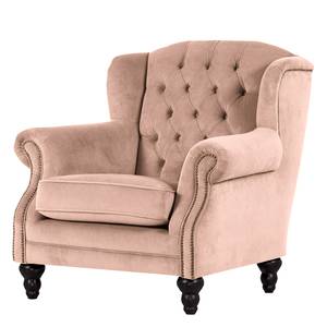 Fauteuil bergère Jenner III Microfibre - Rose clair