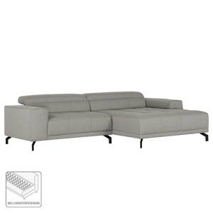 Ecksofa Ashwell Flachgewebe - Grau - Longchair davorstehend rechts