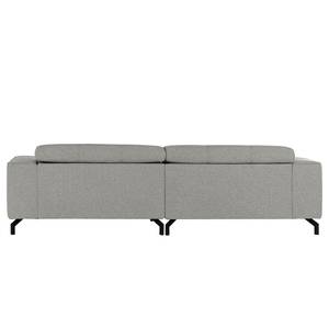 Ecksofa Ashwell Flachgewebe - Grau - Longchair davorstehend rechts