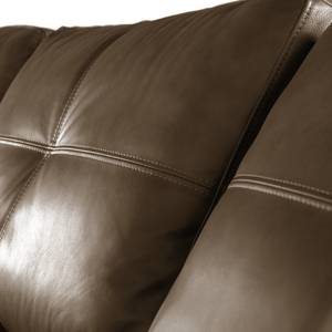 Canapé d’angle Arkville Cuir véritable - Noix de muscade - Méridienne courte à gauche (vue de face)