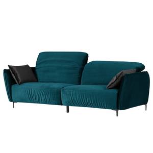 Bigsofa Morada Samt - Petrol / Grau