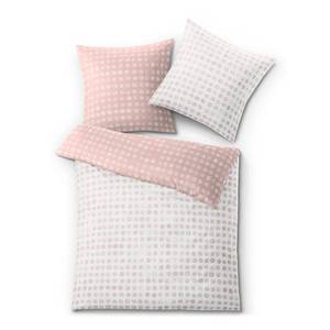 Parure de lit en satin mako Dotti Couleur pastel abricot - 155 x 220 cm + oreiller 80 x 80 cm