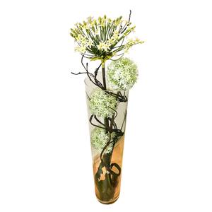 Composition florale Allium & Ast Blanc - Matière plastique - Textile - Bois/Imitation - 15 x 100 x 15 cm