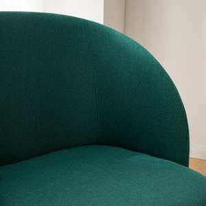 Chaise à accoudoirs Vale Tissu / Acier - Imitation chêne - Vert