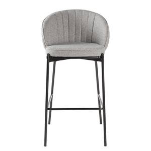 Chaise de bar Cantil Tissu / Acier - Noir - Gris clair