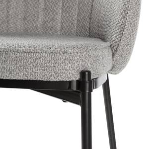 Chaise de bar Cantil Tissu / Acier - Noir - Gris clair