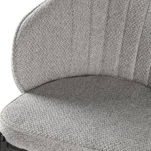 Chaise de bar Cantil Tissu / Acier - Noir - Gris clair