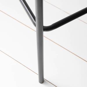 Chaise de bar Cantil Tissu / Acier - Noir - Gris clair