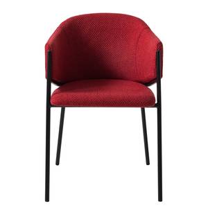 Chaise à accoudoirs Koloa II Tissu / Acier - Rouge / Noir