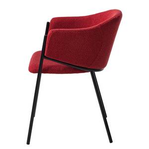 Chaise à accoudoirs Koloa II Tissu / Acier - Rouge / Noir