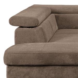 Ecksofa Baxter II Microfaser - Taupe - Ottomane davorstehend links