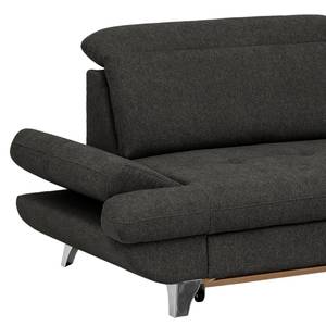 Ecksofa Gorman Microfaser - Schwarz - Longchair davorstehend rechts - Keine Funktion