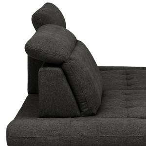 Ecksofa Gorman Microfaser - Schwarz - Longchair davorstehend rechts - Keine Funktion