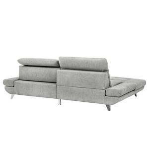 Ecksofa Gorman Microfaser - Lichtgrau - Longchair davorstehend links - Keine Funktion