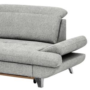 Ecksofa Gorman Microfaser - Lichtgrau - Longchair davorstehend links - Keine Funktion