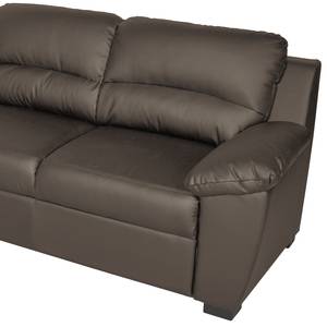 Canapé d’angle Niton Imitation cuir - Basalte mat - Méridienne longue à gauche (vue de face) - Fonction couchage - Coffre de lit