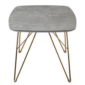Tavolino da salotto Sherry Effetto marmo grigio / Oro