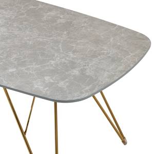 Salontafel Sherry grijze marmeren look/goudkleurig