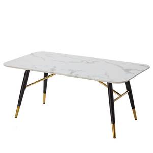 Table basse Joppa Imitation marbre blanc / Noir