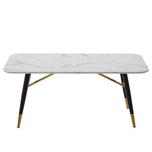 Tavolino da salotto Joppa Effetto marmo bianco / Nero