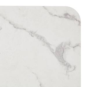 Table basse Joppa Imitation marbre blanc / Noir